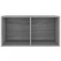 Preview: Schallplatten-Box Grau Sonoma 71x34x36cm Holzwerkstoff