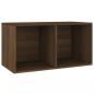 Preview: Schallplatten-Box Braun Eiche-Optik 71x34x36 cm Holzwerkstoff