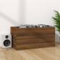 Preview: Schallplatten-Box Braun Eiche-Optik 71x34x36 cm Holzwerkstoff