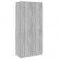 Preview: Kleiderschrank Grau Sonoma 90x52x200 cm Holzwerkstoff