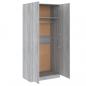 Preview: Kleiderschrank Grau Sonoma 90x52x200 cm Holzwerkstoff