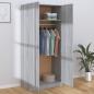 Preview: Kleiderschrank Grau Sonoma 90x52x200 cm Holzwerkstoff