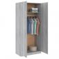 Preview: Kleiderschrank Grau Sonoma 90x52x200 cm Holzwerkstoff