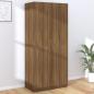 Preview: ARDEBO.de - Kleiderschrank Braun Eichen-Optik 90x52x200 cm Holzwerkstoff