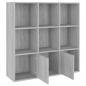 Preview: Bücherschrank Grau Sonoma 98x30x98 cm