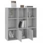 Preview: Bücherschrank Grau Sonoma 98x30x98 cm