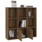 Preview: Bücherschrank Braun Eichen-Optik 98x30x98 cm