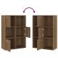 Preview: Lagerschrank Braun Eichen-Optik 60x29,5x90 cm