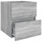 Preview: Waschbeckenschrank Grau Sonoma 41x38,5x45 cm Holzwerkstoff