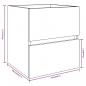 Preview: Waschbeckenschrank Grau Sonoma 41x38,5x45 cm Holzwerkstoff