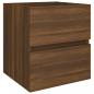 Preview: Waschbeckenschrank Braun Eiche 41x38,5x45 cm Holzwerkstoff