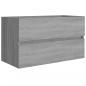 Preview: Waschbeckenschrank Grau Sonoma 80x38,5x45 cm Holzwerkstoff