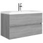 Preview: Waschbeckenschrank Grau Sonoma 80x38,5x45 cm Holzwerkstoff