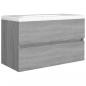 Preview: Waschbeckenschrank Grau Sonoma 80x38,5x45 cm Holzwerkstoff