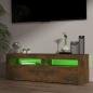 Preview: TV-Schrank mit LED-Leuchten Räuchereiche 120x35x40 cm