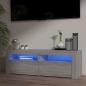 Preview: ARDEBO.de - TV-Schrank mit LED-Leuchten Grau Sonoma 120x35x40 cm