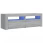 Preview: TV-Schrank mit LED-Leuchten Grau Sonoma 120x35x40 cm