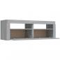 Preview: TV-Schrank mit LED-Leuchten Grau Sonoma 120x35x40 cm