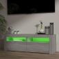 Preview: TV-Schrank mit LED-Leuchten Grau Sonoma 120x35x40 cm