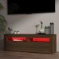 Preview: TV-Schrank mit LED-Leuchten Braun Eichen-Optik 120x35x40 cm