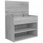 Preview: Schuhbank Grau Sonoma 60x30x45 cm Holzwerkstoff