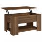 Preview: Couchtisch Braun Eichen-Optik 79x49x41 cm Holzwerkstoff