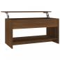 Preview: Couchtisch Braun Eichen-Optik 102x50x52,5 cm Holzwerkstoff