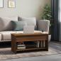 Preview: Couchtisch Braun Eichen-Optik 102x50x52,5 cm Holzwerkstoff