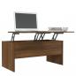 Preview: Couchtisch Braun Eichen-Optik 102x50,5x46,5 cm Holzwerkstoff