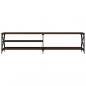 Preview: TV-Schrank Braun Eiche 200x40x50 cm Holzwerkstoff und Metall