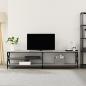 Preview: ARDEBO.de - TV-Schrank Grau Sonoma 200x40x50 cm Holzwerkstoff und Metall