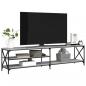 Preview: TV-Schrank Grau Sonoma 200x40x50 cm Holzwerkstoff und Metall