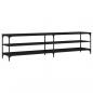 Preview: TV-Schrank Schwarz 200x30x50 cm Holzwerkstoff und Metall