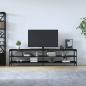 Preview: TV-Schrank Schwarz 200x30x50 cm Holzwerkstoff und Metall