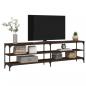 Preview: TV-Schrank Braun Eiche 180x30x50 cm Holzwerkstoff und Metall