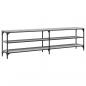 Preview: TV-Schrank Grau Sonoma 180x30x50 cm Holzwerkstoff und Metall