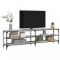 Preview: TV-Schrank Grau Sonoma 180x30x50 cm Holzwerkstoff und Metall