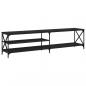 Preview: TV-Schrank Schwarz 200x40x50 cm Holzwerkstoff und Metall