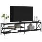 Preview: TV-Schrank Schwarz 200x40x50 cm Holzwerkstoff und Metall