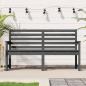 Preview: ARDEBO.de - Gartenbank Grau 159,5x48x91,5 cm Massivholz Kiefer