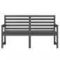 Preview: Gartenbank Grau 159,5x48x91,5 cm Massivholz Kiefer