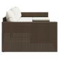 Preview: 2-tlg. Garten-Lounge-Set mit Kissen Braun Poly Rattan