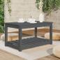 Preview: Gartentisch Grau 82,5x50,5x45 cm Massivholz Kiefer