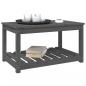 Preview: Gartentisch Grau 82,5x50,5x45 cm Massivholz Kiefer