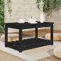 Preview: Gartentisch Schwarz 82,5x50,5x45 cm Massivholz Kiefer