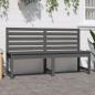 Preview: Gartenbank Grau 157,5 cm Massivholz Kiefer