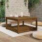 Preview: Gartentisch Honigbraun 82,5x82,5x45 cm Massivholz Kiefer