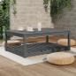 Preview: Gartentisch Grau 121x82,5x45 cm Massivholz Kiefer