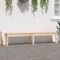 Preview: ARDEBO.de - Gartenbank 2-Sitzer 203,5x44x45 cm Massivholz Kiefer