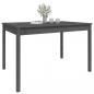 Preview: Gartentisch Grau 121x82,5x76 cm Massivholz Kiefer